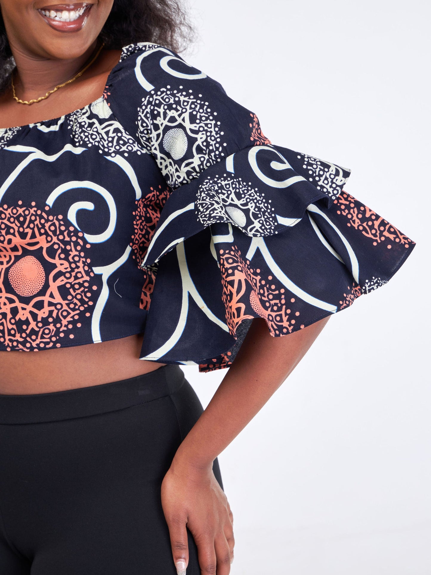 Vivo Naya Tiered Sleeve Wrap Top - Duara