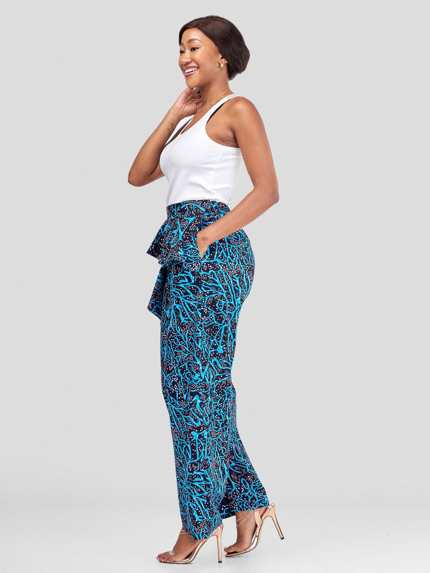 Vivo Naya Draped Panel Pants - Mawimbi