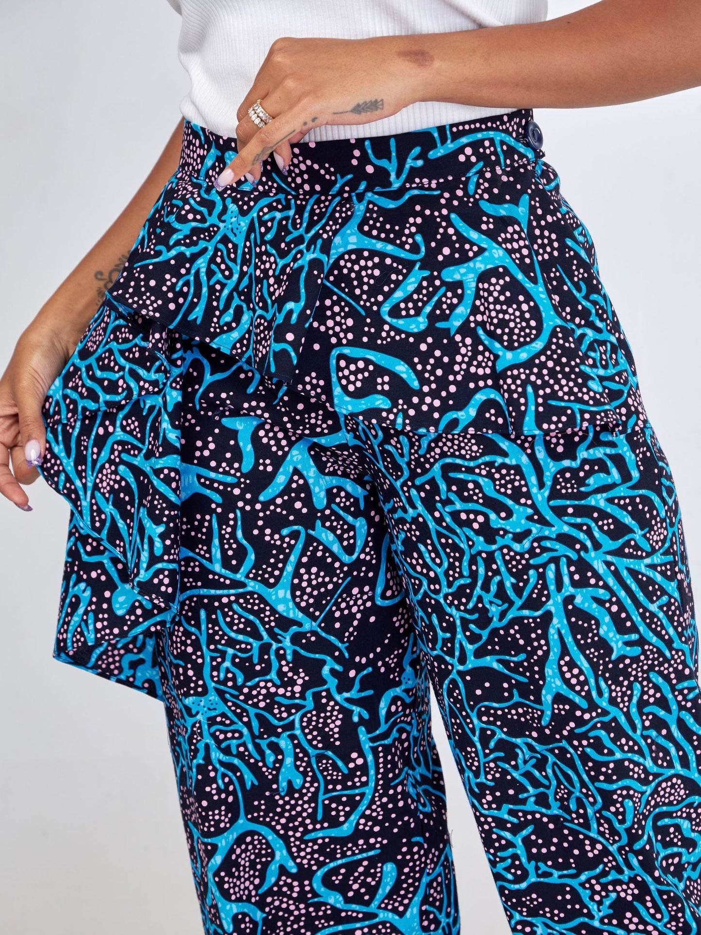 Vivo Naya Draped Panel Pants - Mawimbi