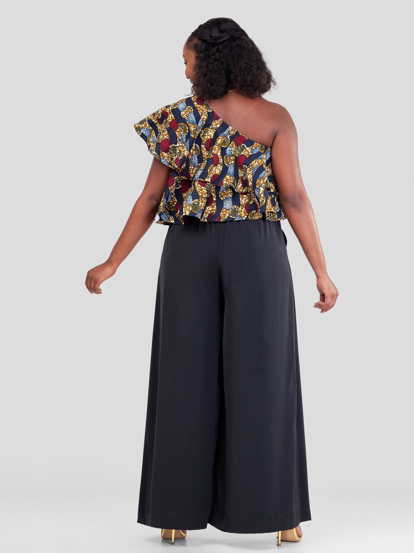 Vivo Naya One Shoulder Flounce Crop Top - Doa