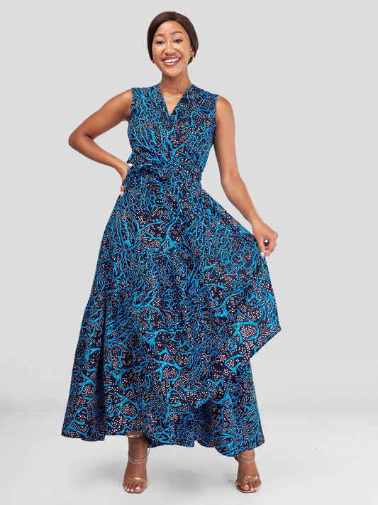 Vivo Naya Sleeveless Wrap Maxi Dress - Mawimbi