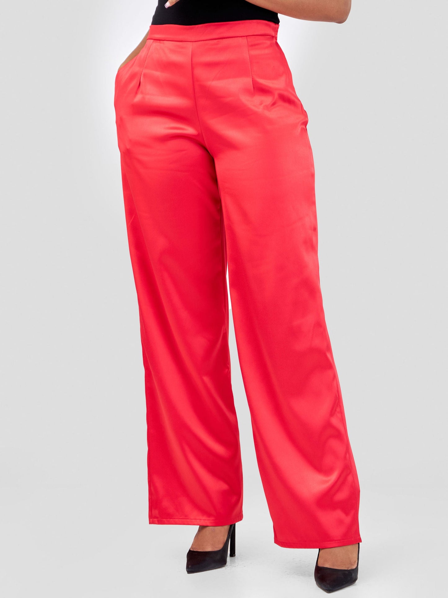 Vivo Raha Straight Pants - Red