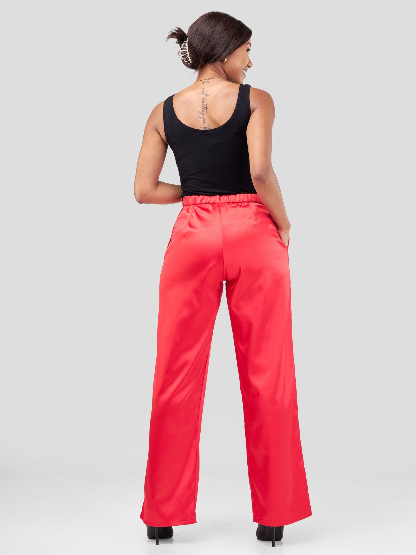 Vivo Raha Straight Pants - Red