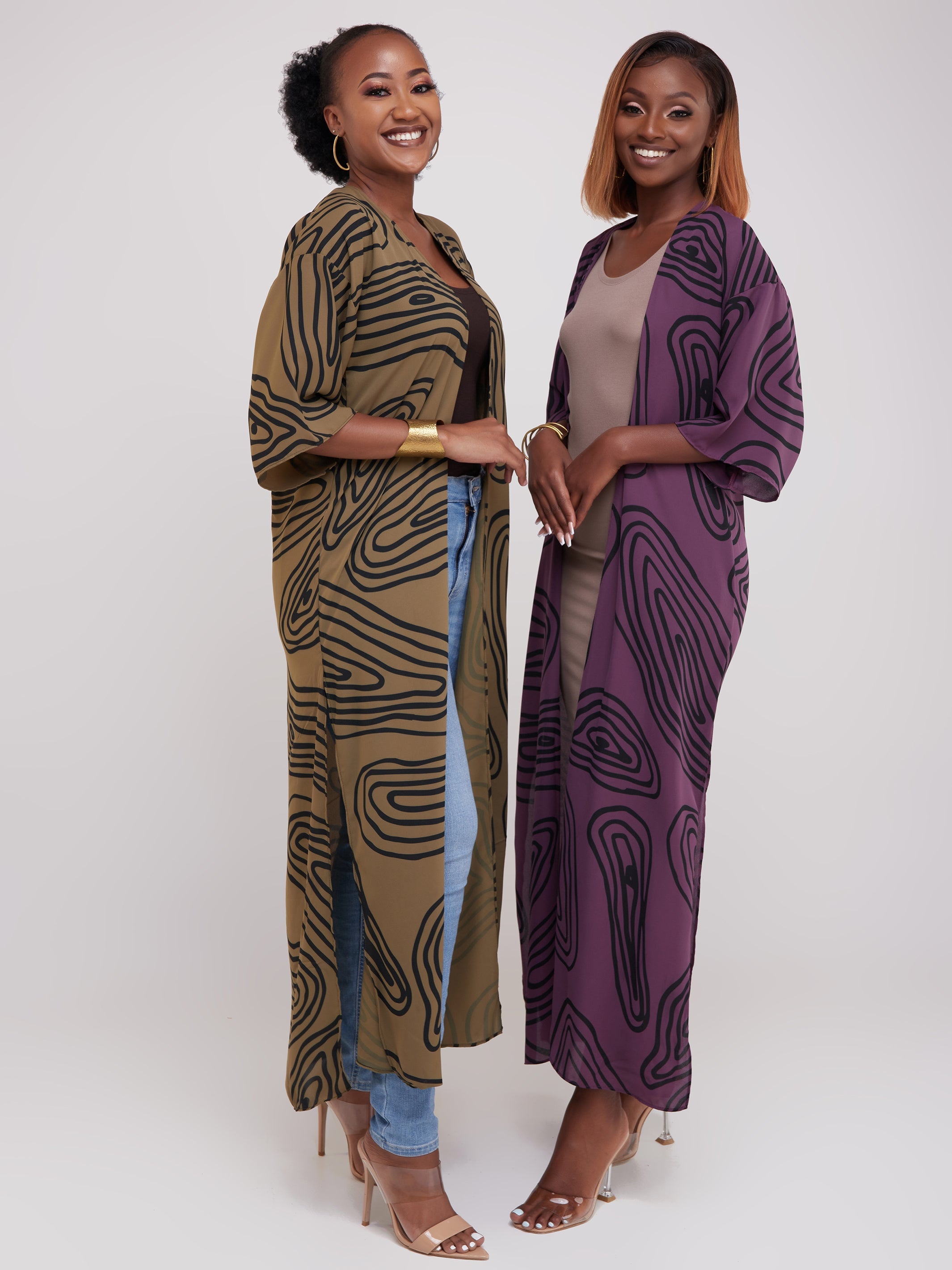 Vivo Basic Nandi A-Line Kimono - Hunters / Black Print