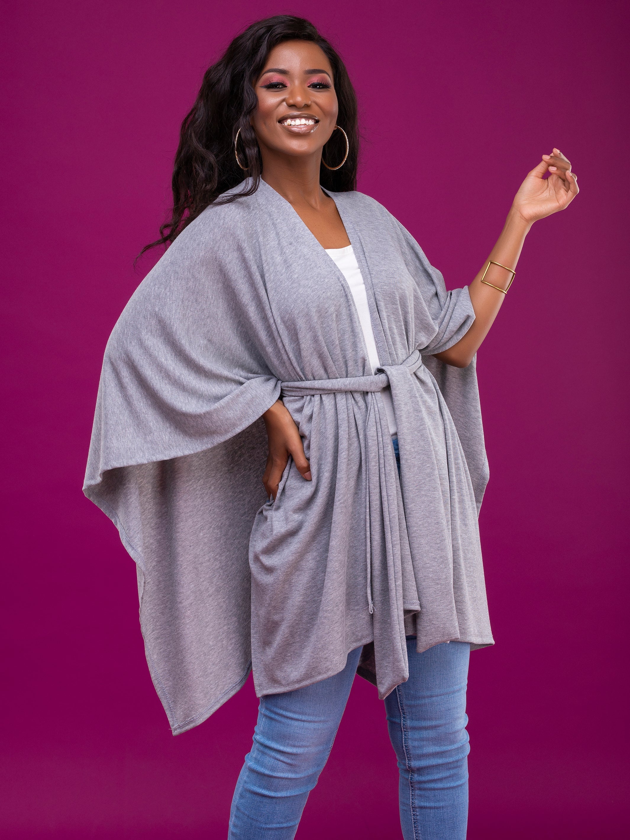 Vivo Rosie Shawl - Light Grey