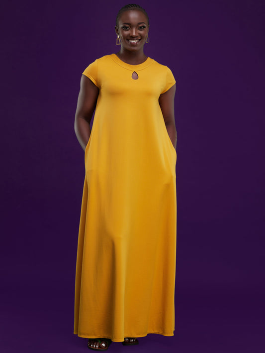 Vivo Sierra Tent Maxi Dress - Mustard