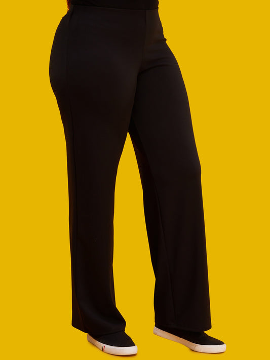 Vivo Basic Wide Leg Pants - Black