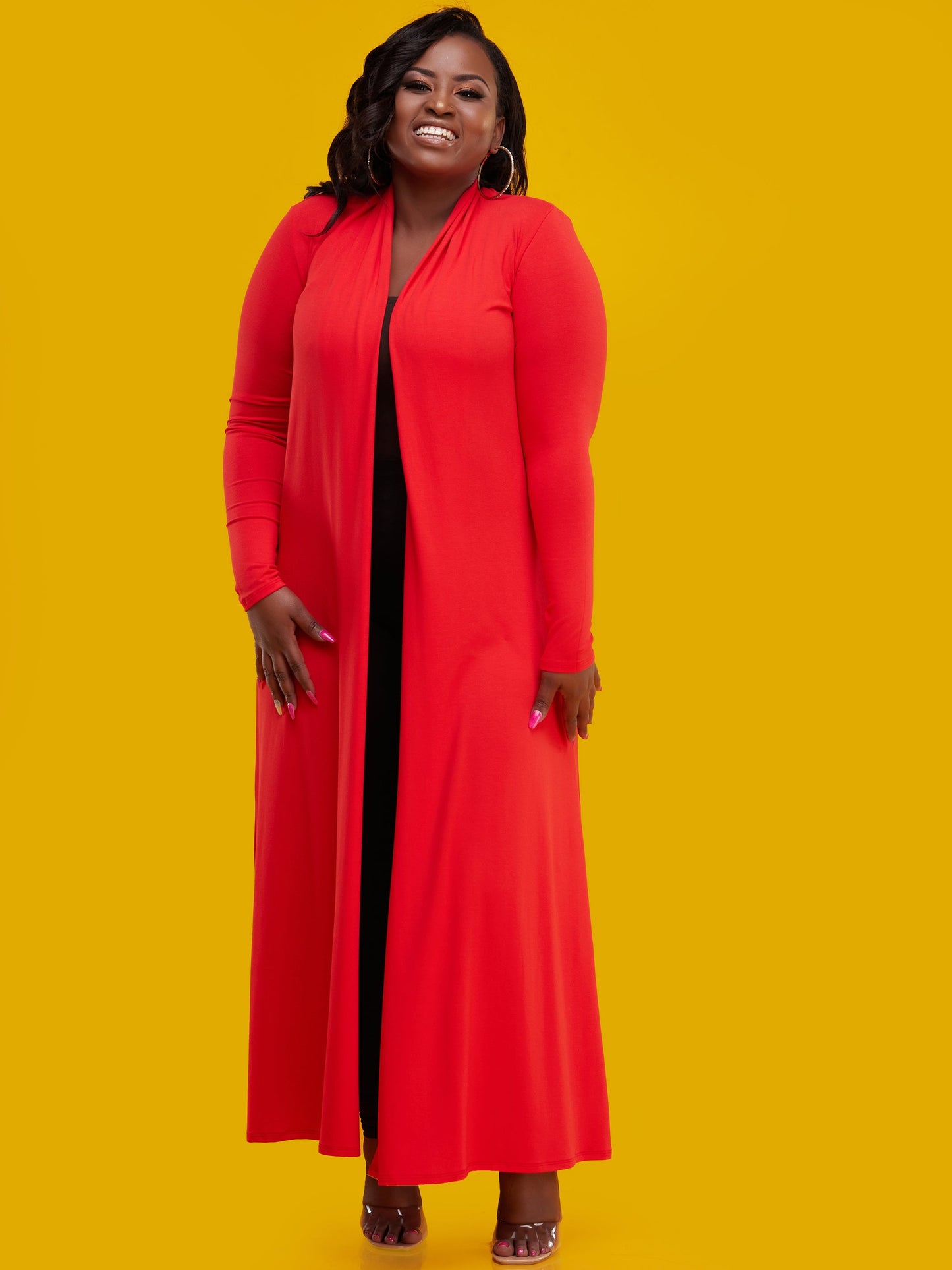 Vivo Extra Long May Jersey Waterfall - Red