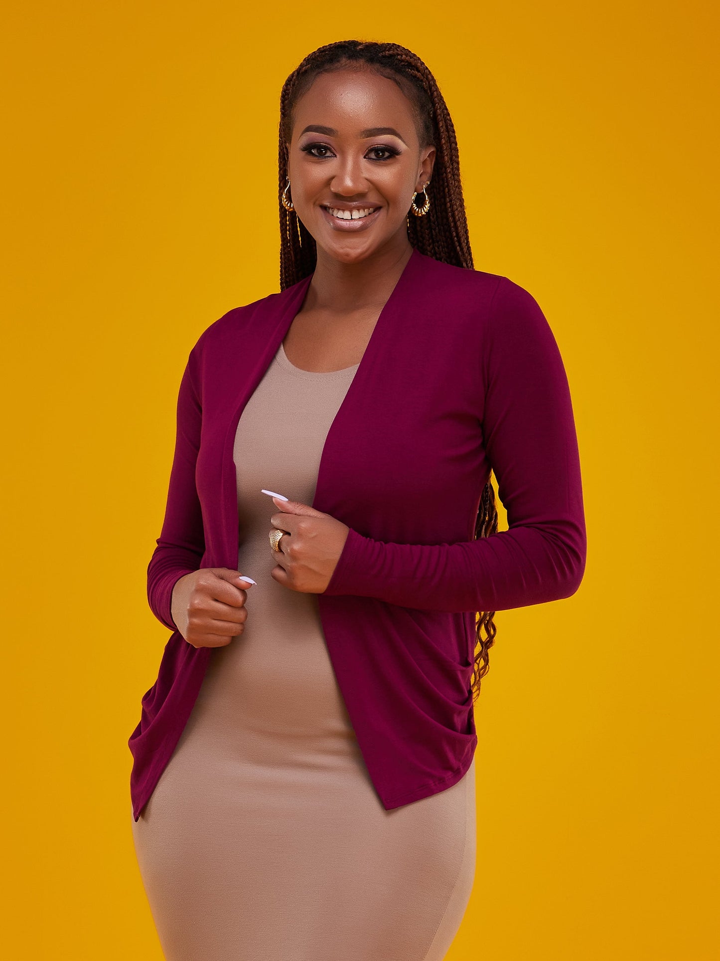 Vivo Basic Sienna waterfall - Burgundy