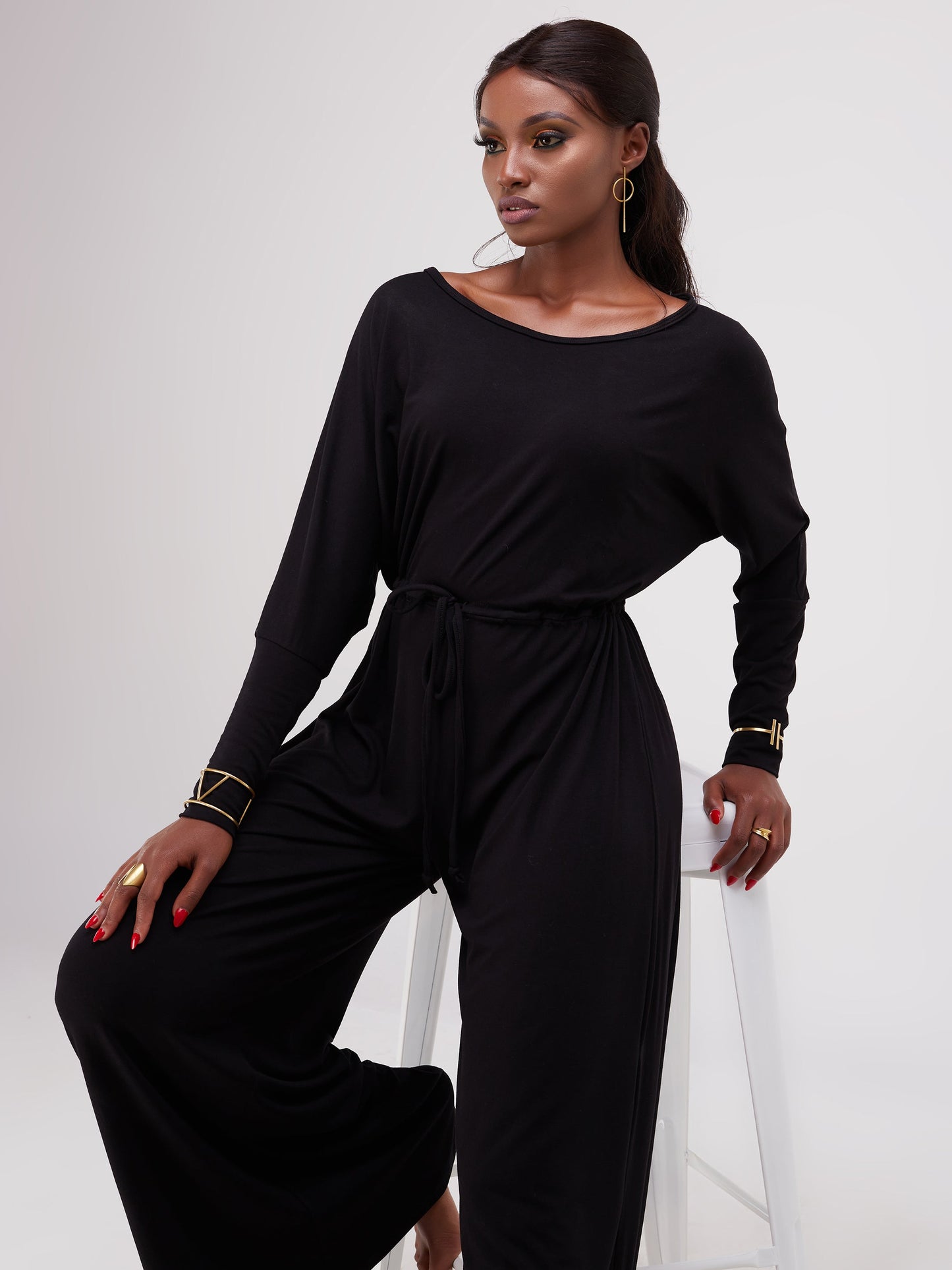 Vivo Lulu Dolman Jumpsuit - Black