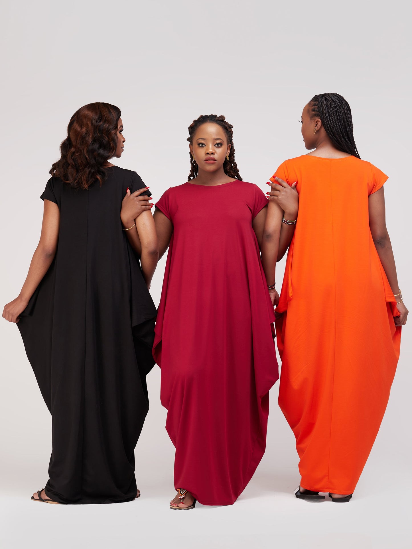 Vivo Zanzi Side Cowl Maxi Dress - Black