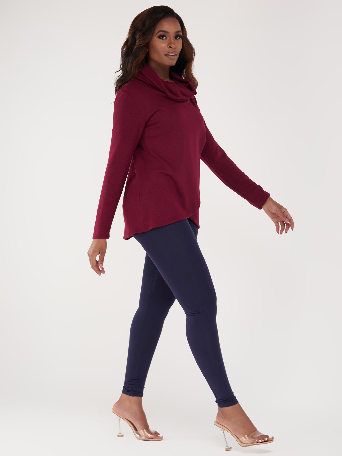 Vivo Basic Tulip Sweater - Burgundy