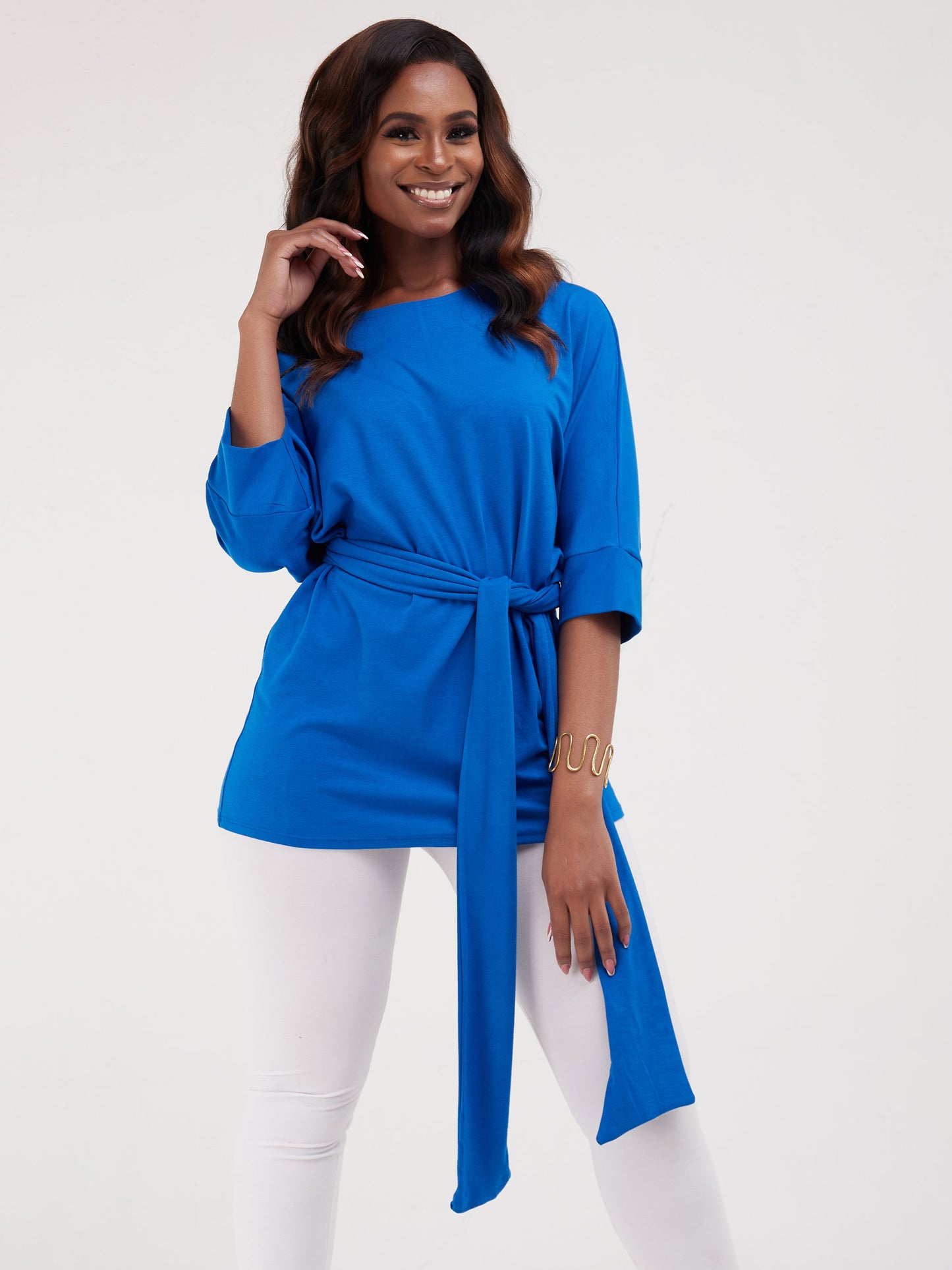 Vivo Basic Abby Loose Top - Blue