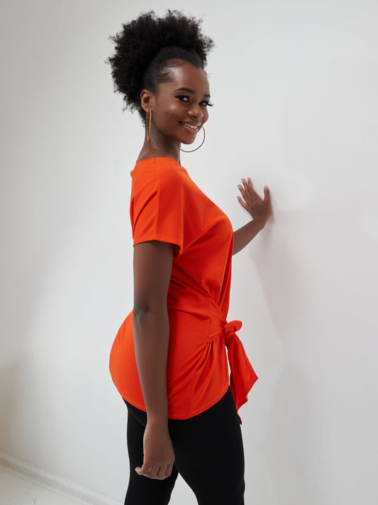Vivo Waridi Asymmetric Top - Orange