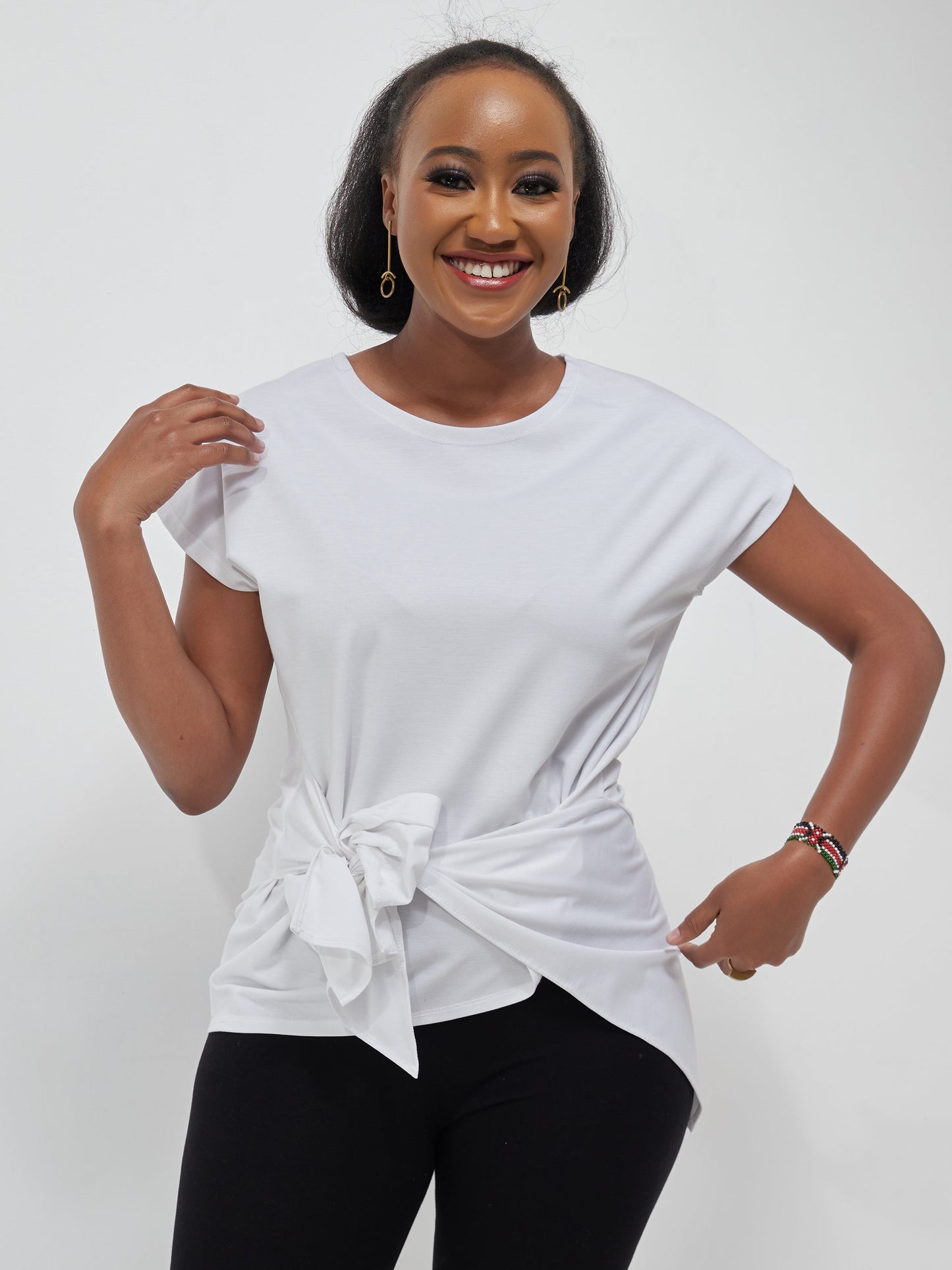 Vivo Waridi Asymmetric Top - White