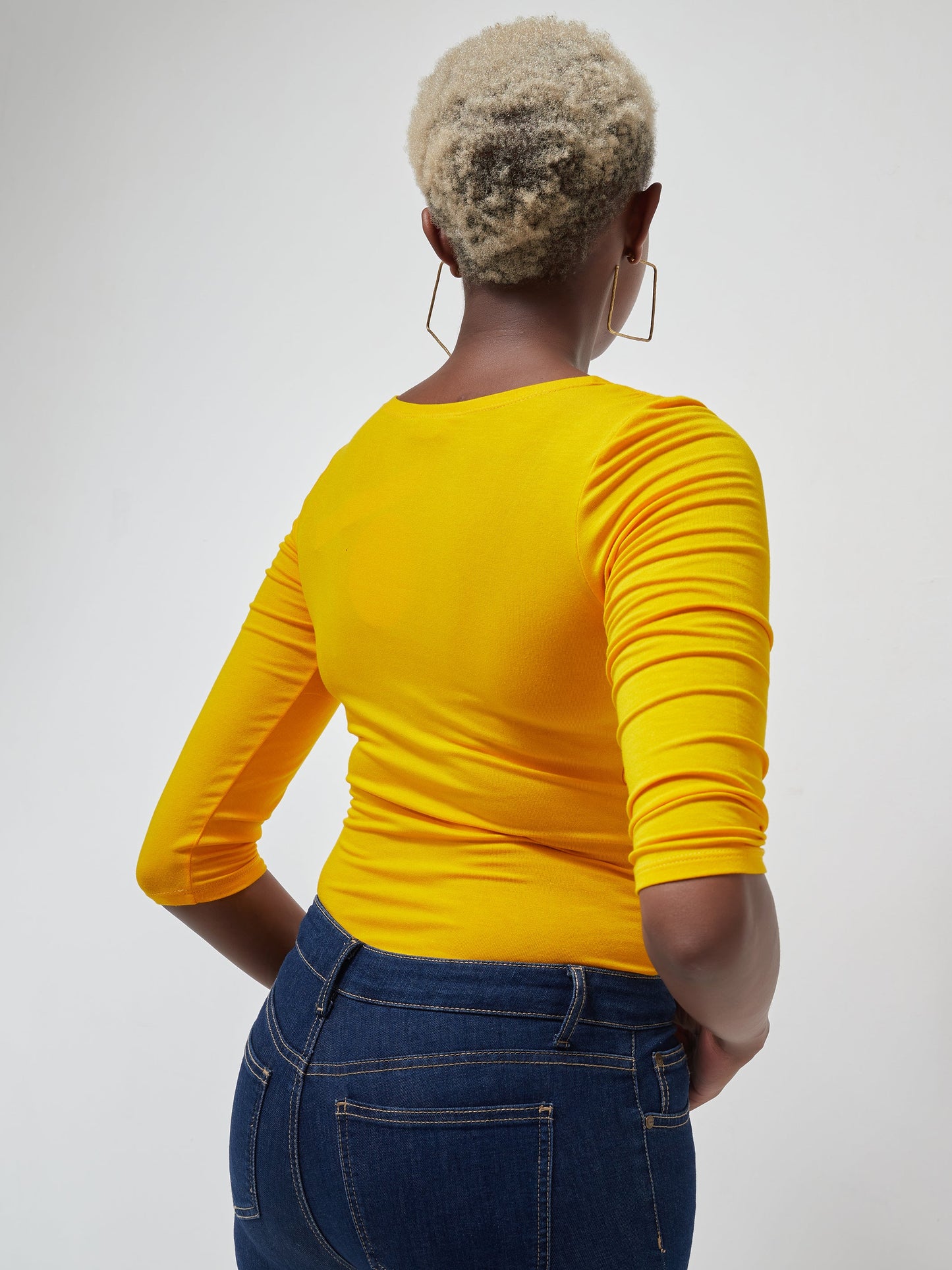 Vivo Basic 3/4 Sleeved Bodysuit - Yellow
