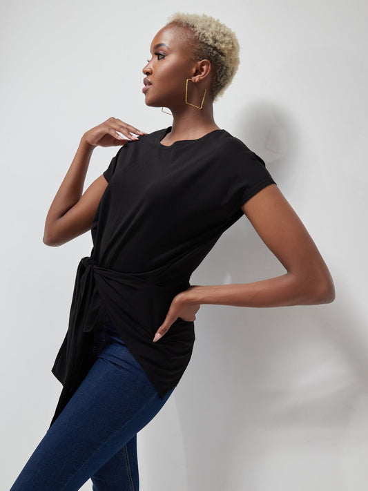 Vivo Waridi Asymmetric Top - Black