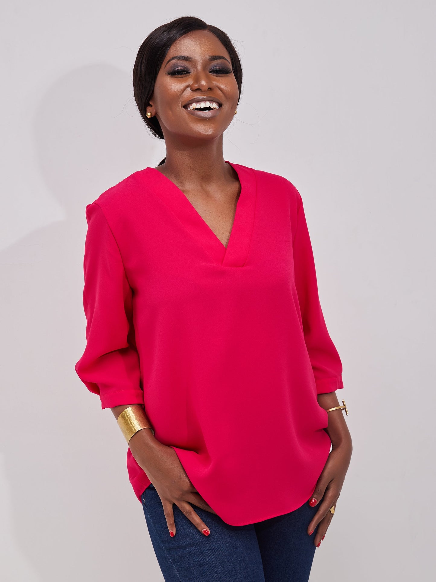 Vivo J.O 3/4 Sleeve Top - Pink