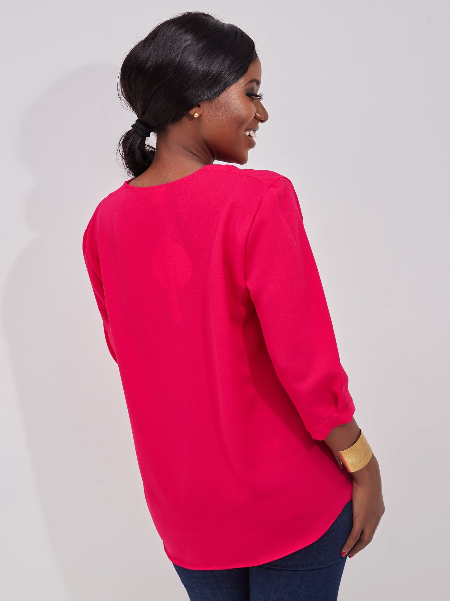 Vivo J.O 3/4 Sleeve Top - Pink