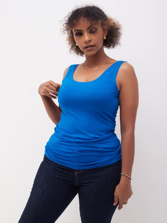 Zoya Basic Tank Top - Blue