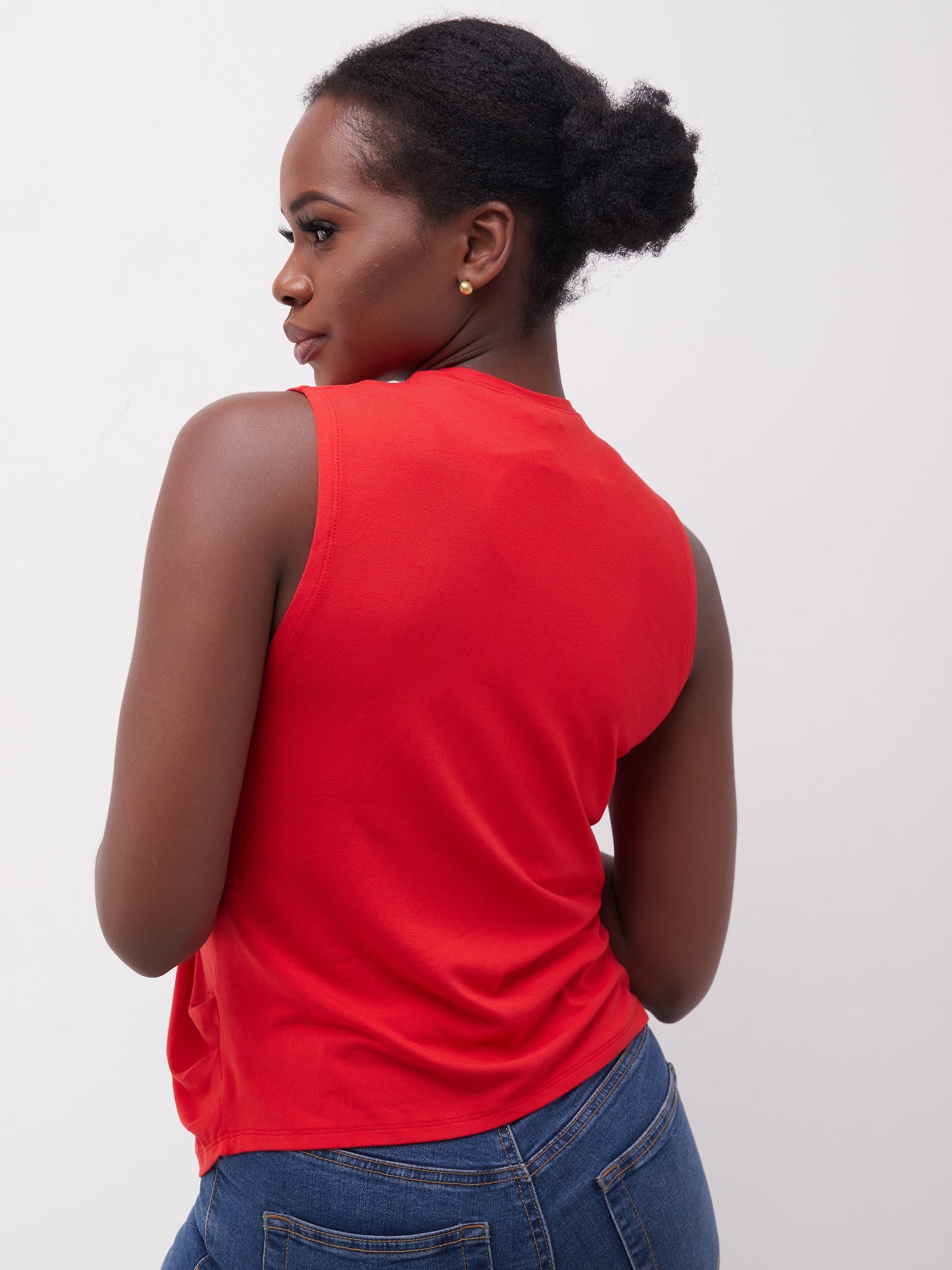 Vivo Basic Sleeveless Sienna Waterfall - Red