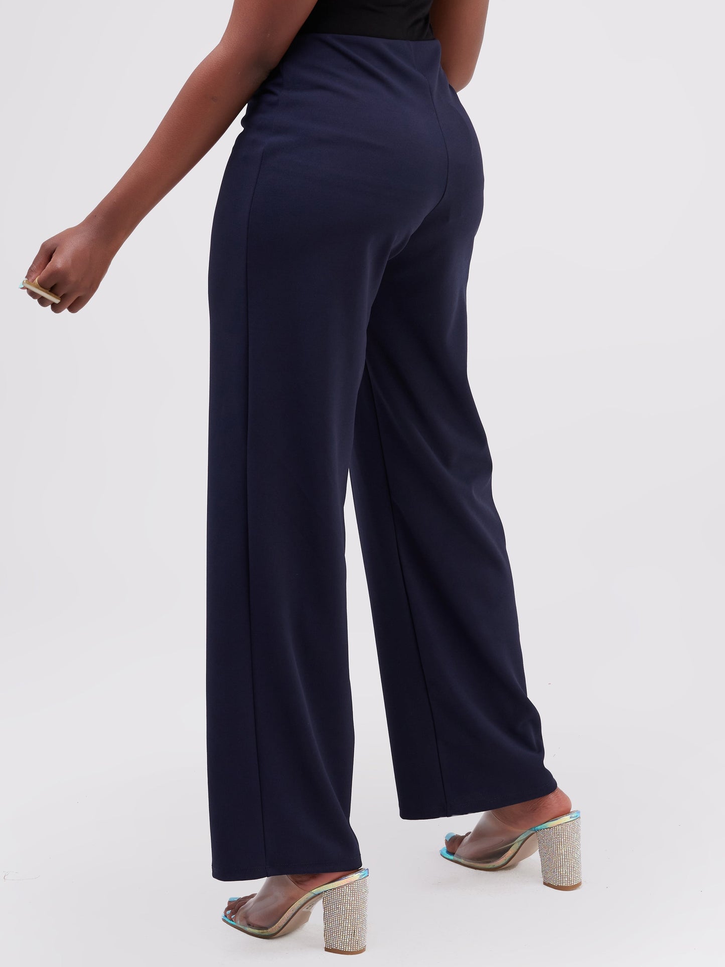 Vivo Basic Wide Leg Pants - Navy Blue