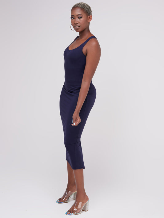 Vivo Basic Sleeveless Kim Bodycon - Navy Blue