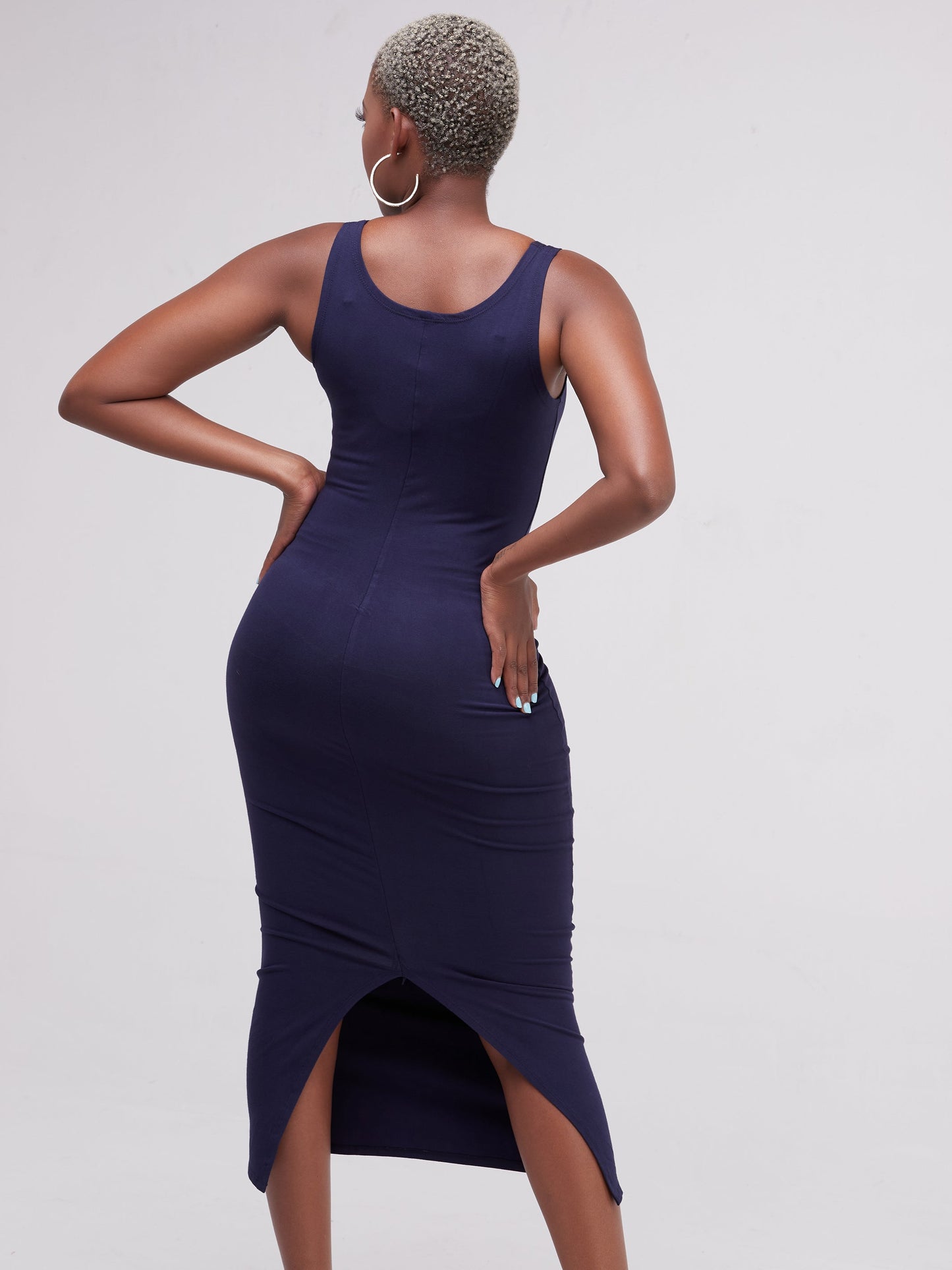 Vivo Basic Sleeveless Kim Bodycon - Navy Blue