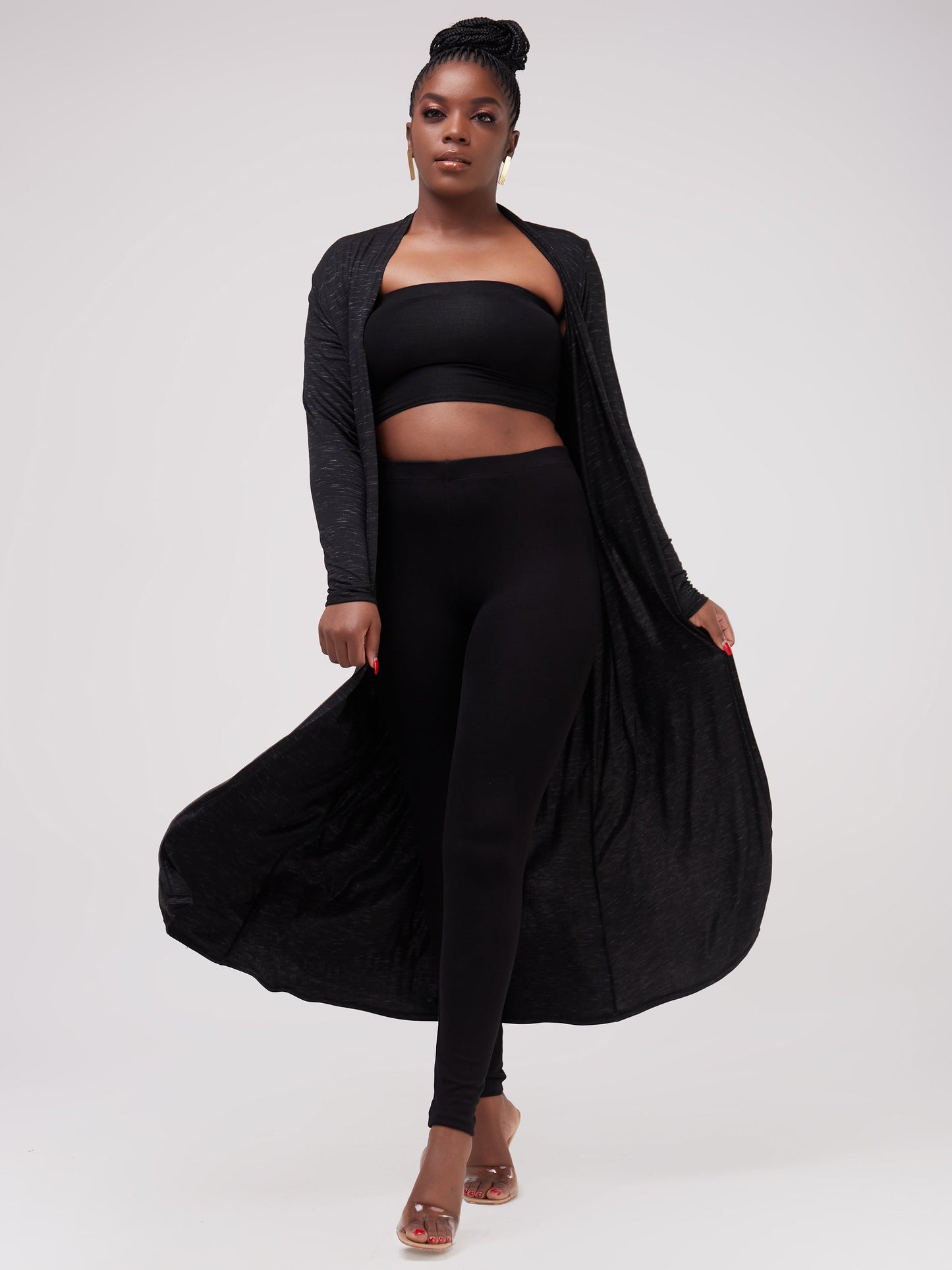 Vivo Basic Capri Sweater - Black