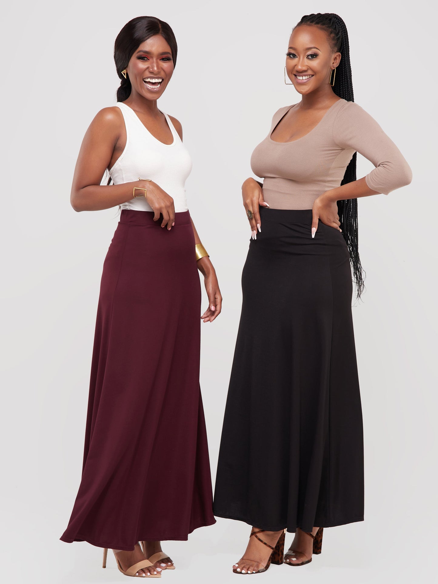 Vivo Ponte Maxi A-Line Skirt - Raspberry