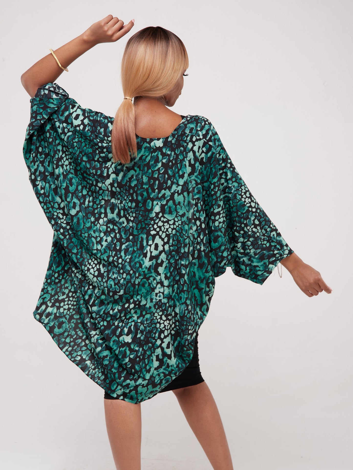 Safari Maisha Butterfly Waterfall - Green Animal Print