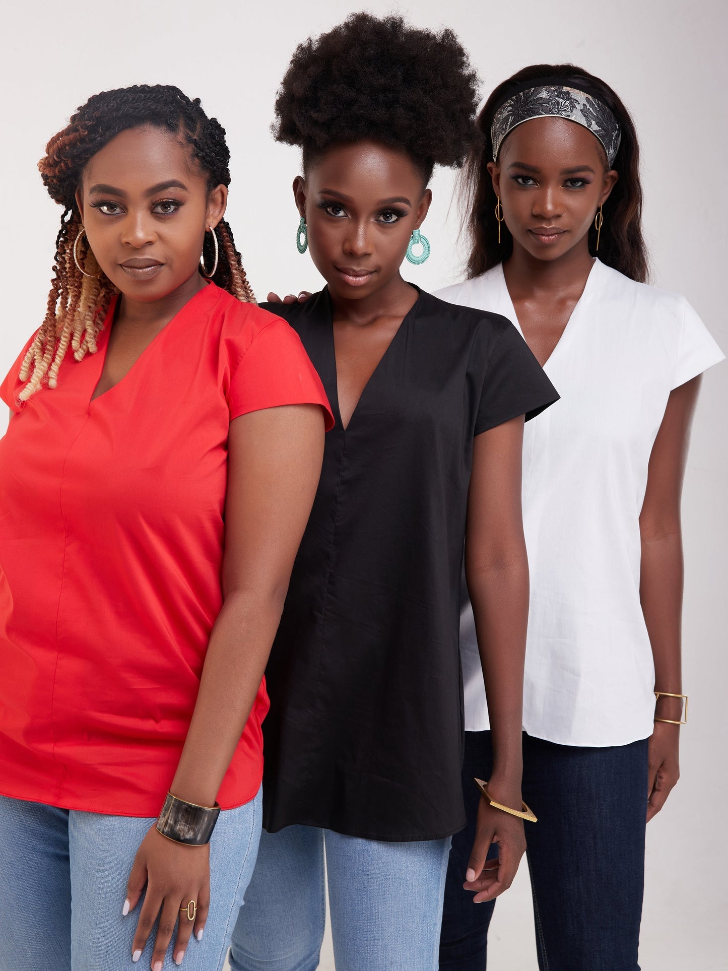 Safari Huru Cap Sleeved Top - Red