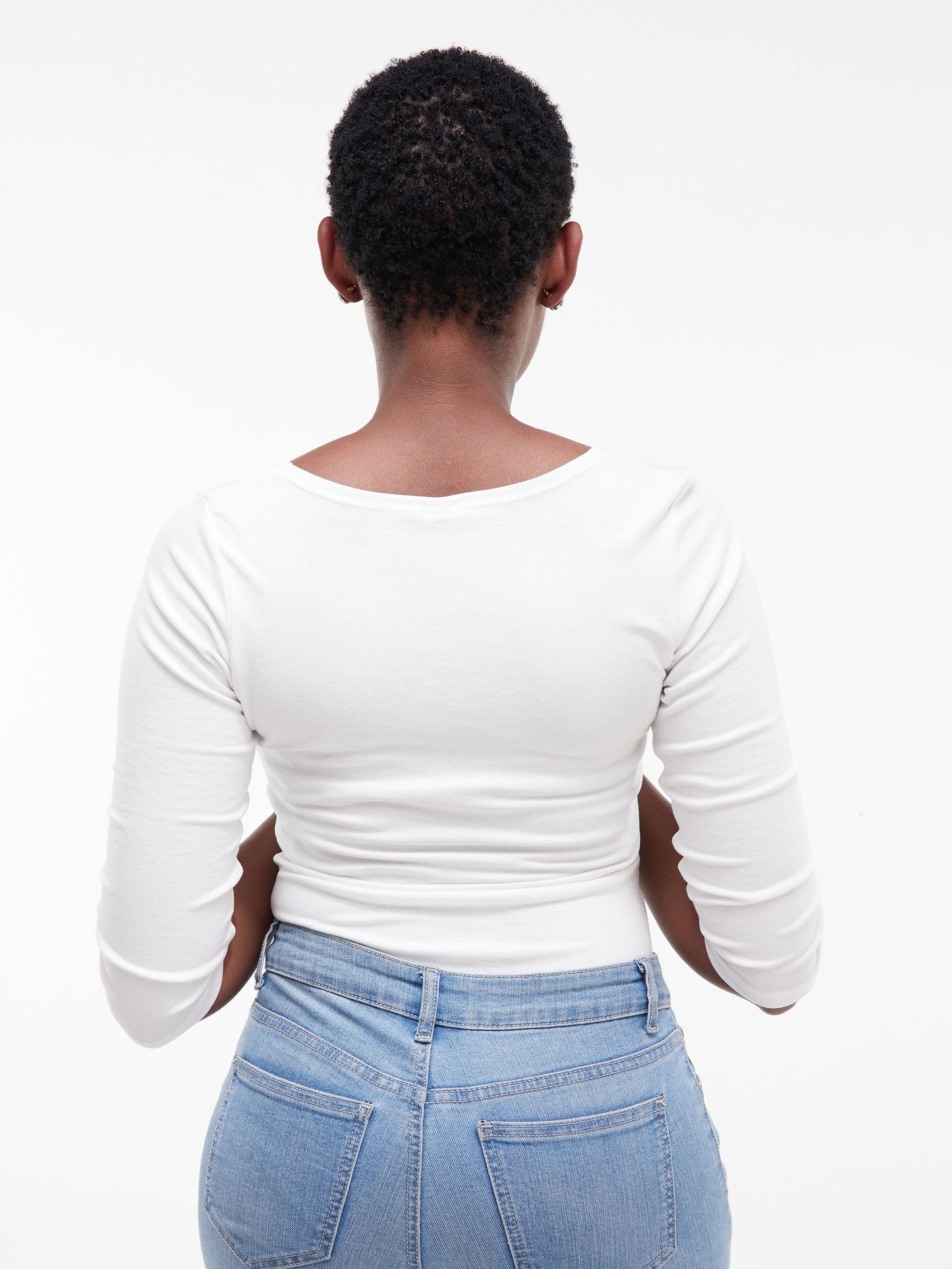 Vivo Basic 3/4 Sleeved Bodysuit - White