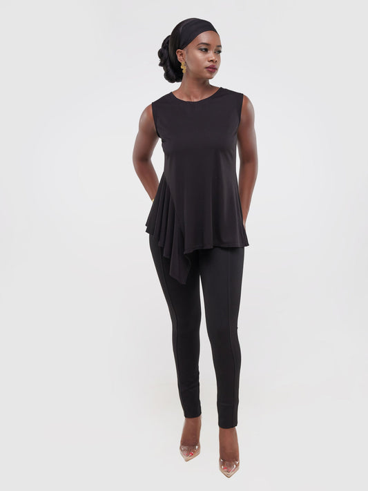 Vivo Ruwa Assymetrical Panel Top - Black