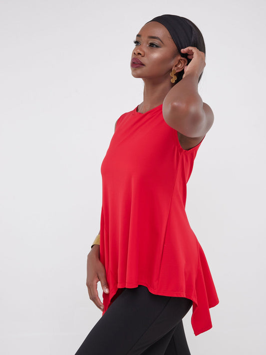 Vivo Ruwa Assymetrical Panel Top - Red