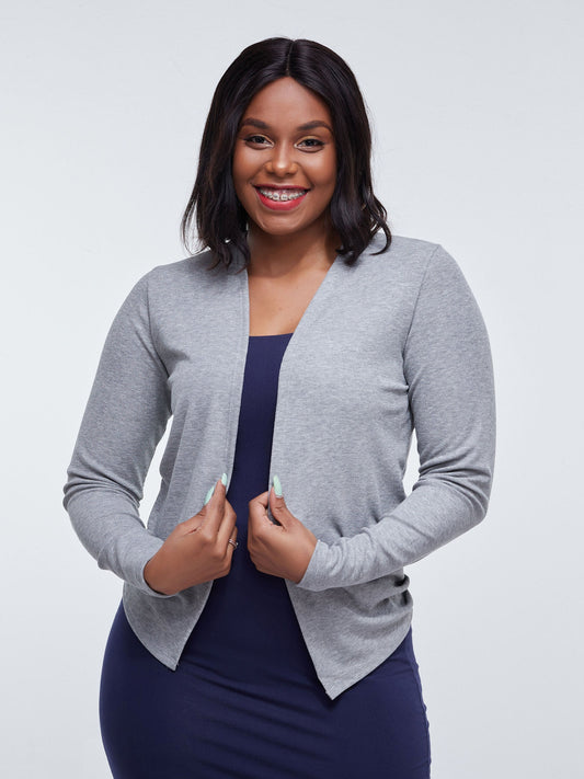 Vivo Short Side Pleat  Sweater - Grey