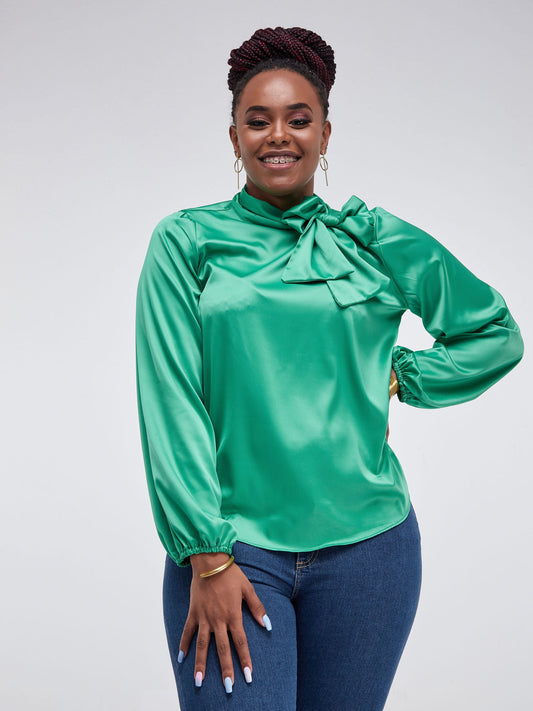 Vivo Bissa Bishop Long Sleeved Top - Green