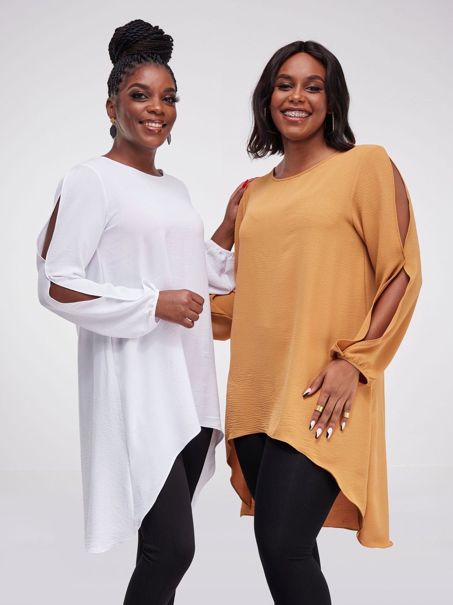 Vivo Tunu High Low Tunic Top - White