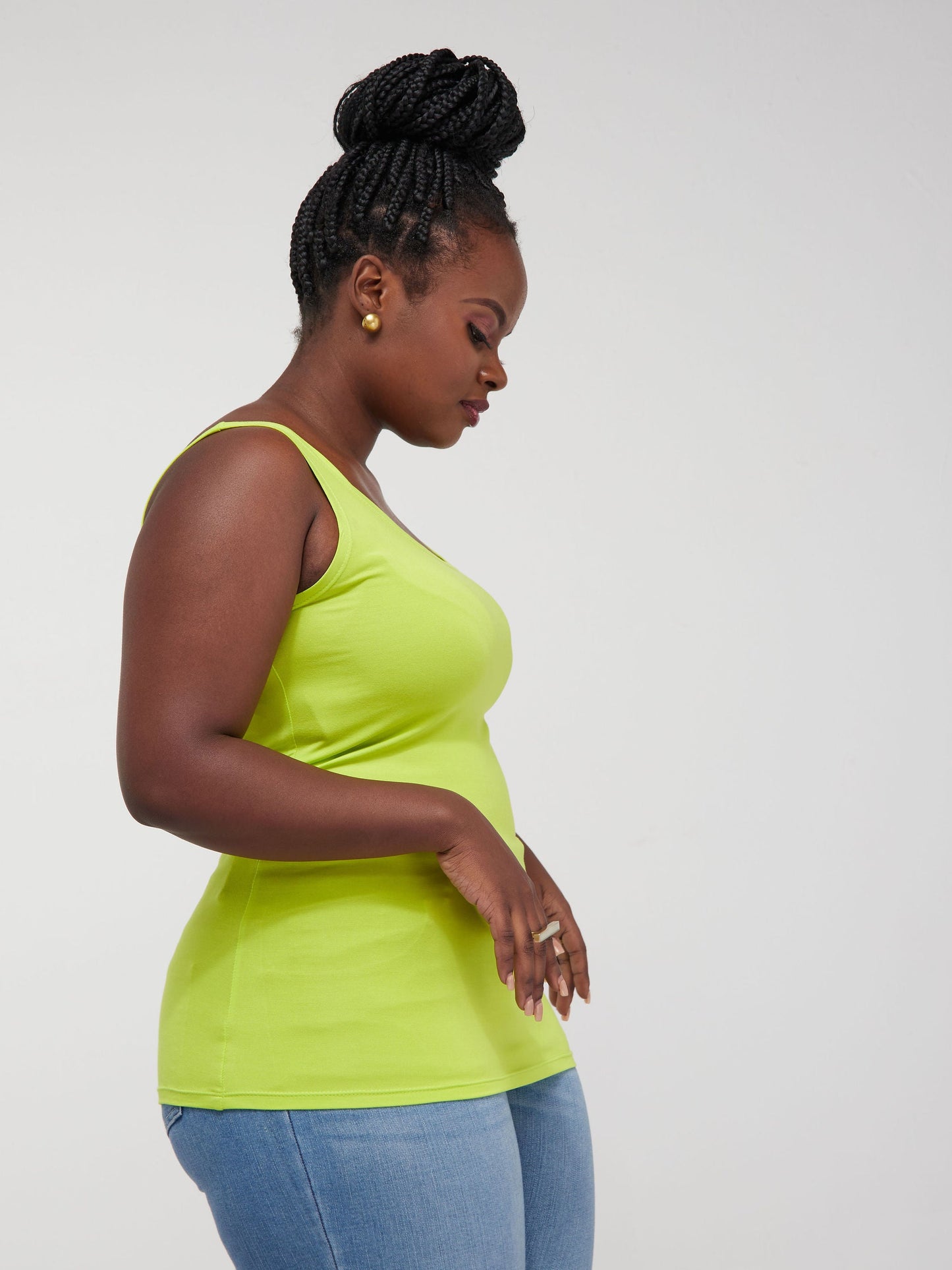 Zoya Basic Tank Top - Lime Green