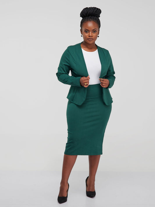 Vivo Basic Straight Skirt - Dark Green