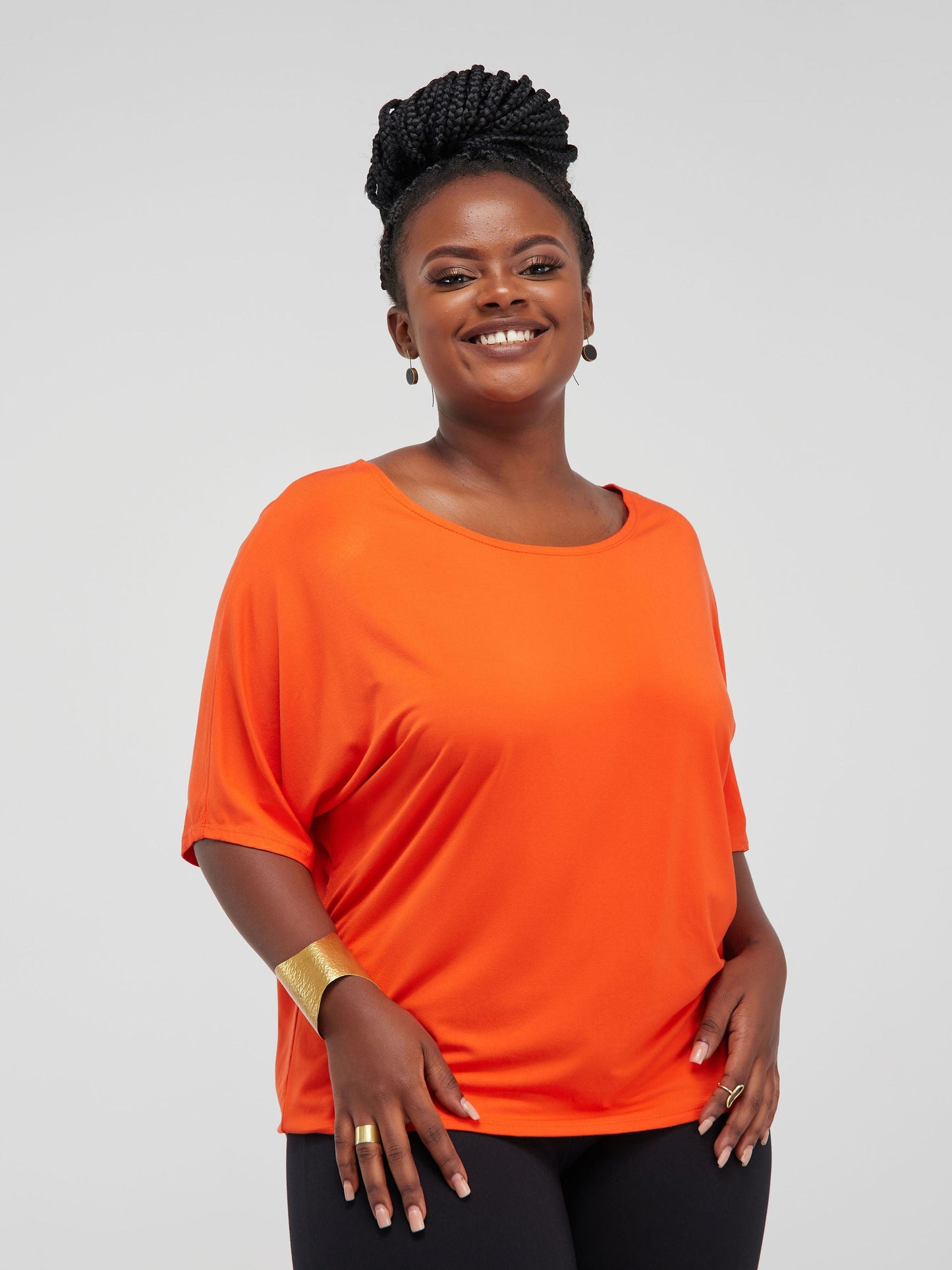 Vivo Basic Sienna Jersey Top - Orange