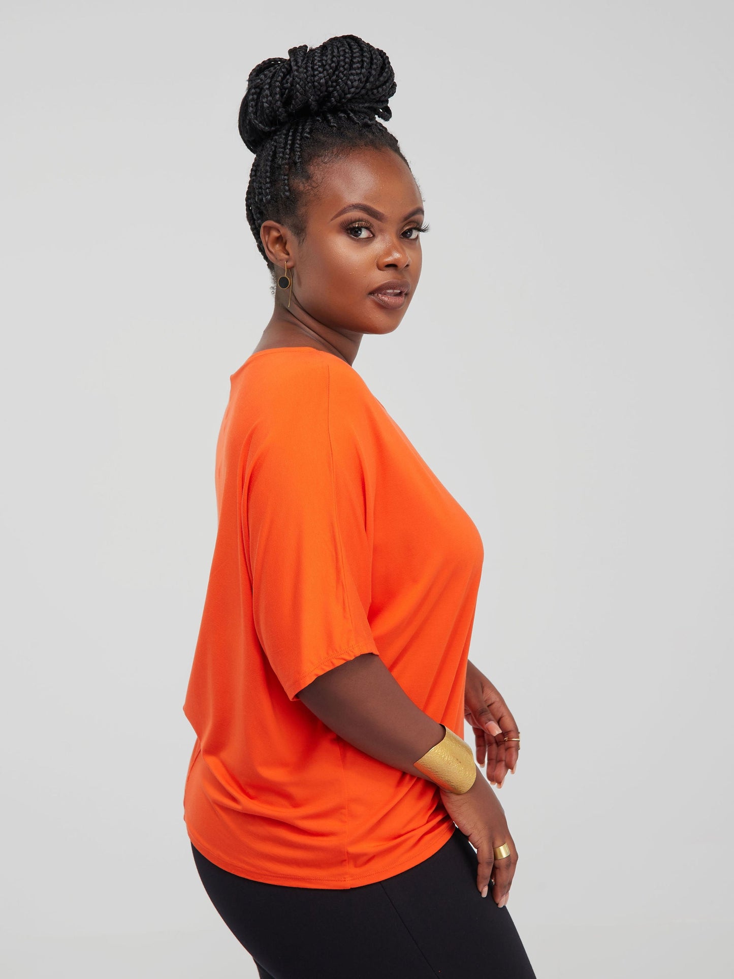 Vivo Basic Sienna Jersey Top - Orange