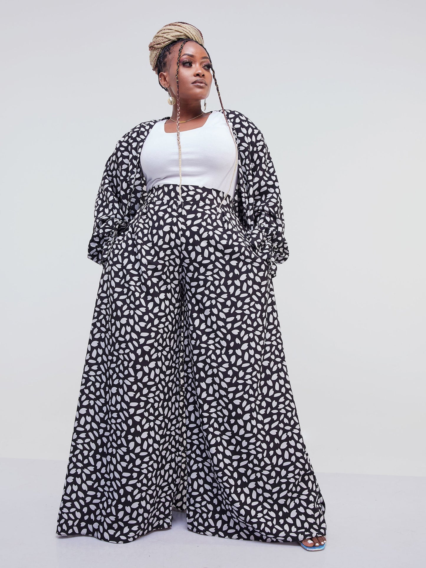 Vivo Jema Palazzo Pants - Black Print