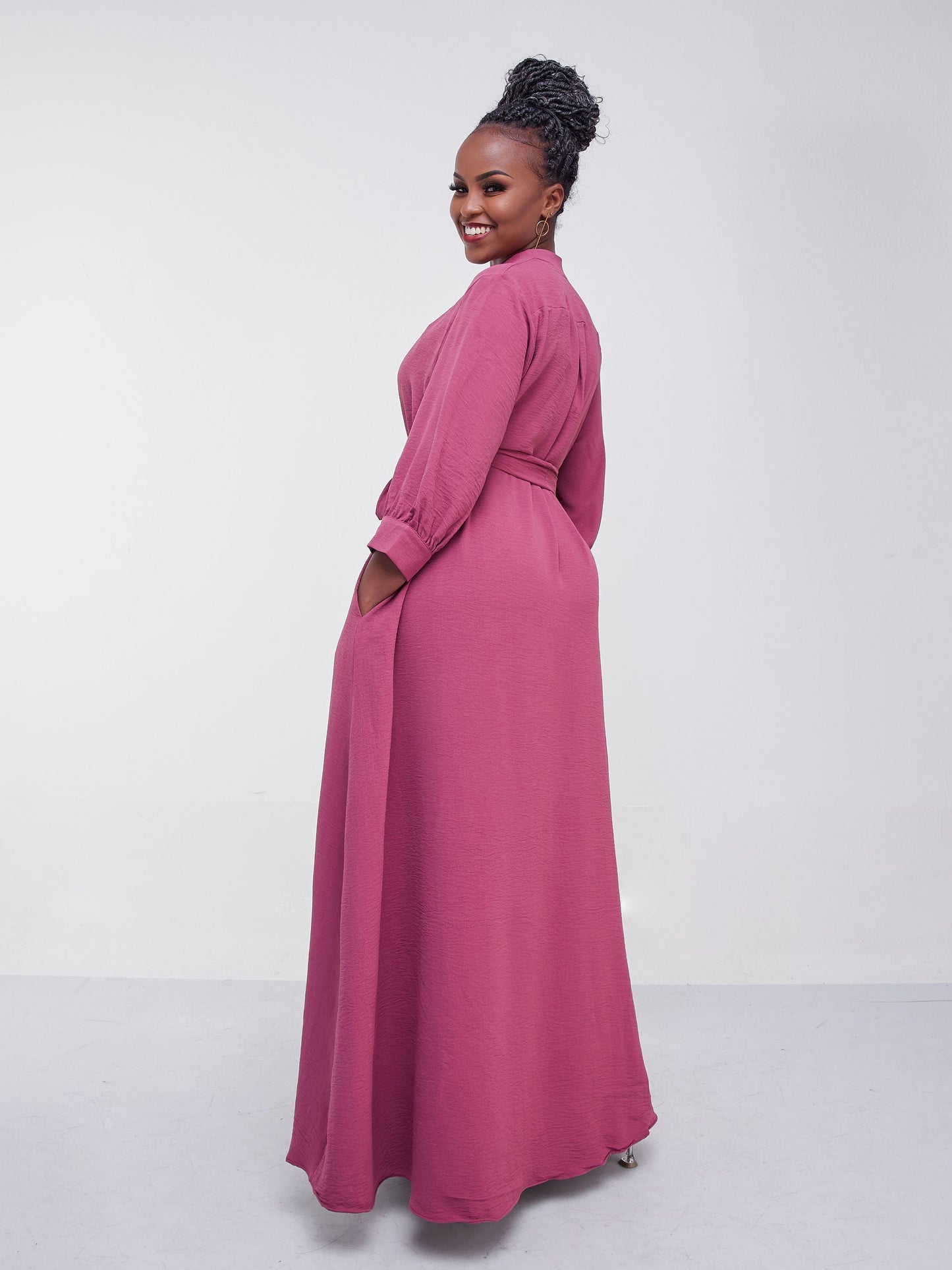 Vivo Jema V-Neck Maxi Dress - Peach