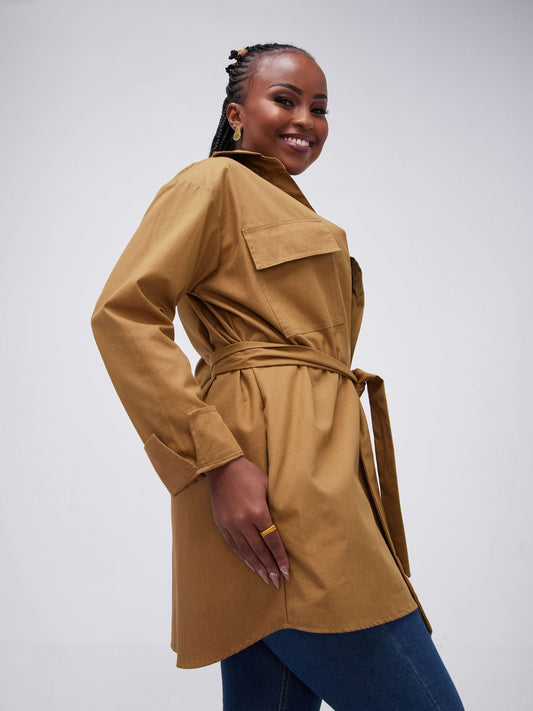 Safari Kaya Shacket - Gold