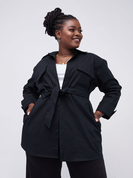 Safari Kaya Shacket - Black
