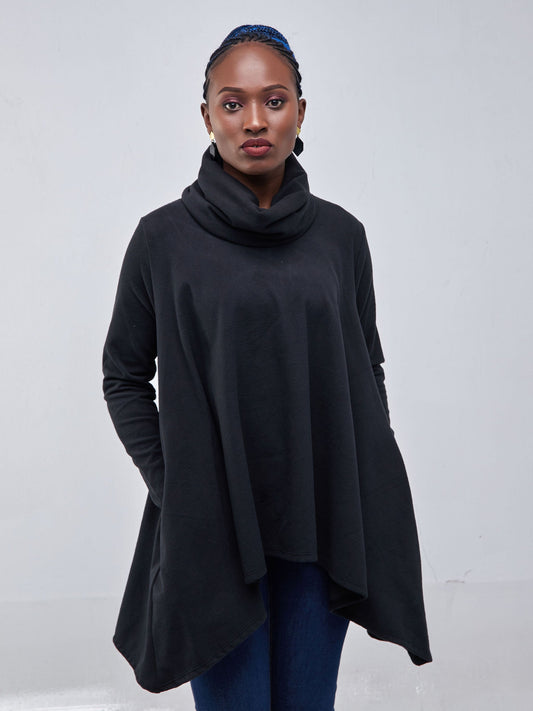 Vivo Neo Imelda Cowl Sweater - Black
