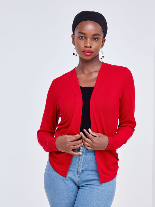 Vivo Short Side Pleat  Sweater - Red