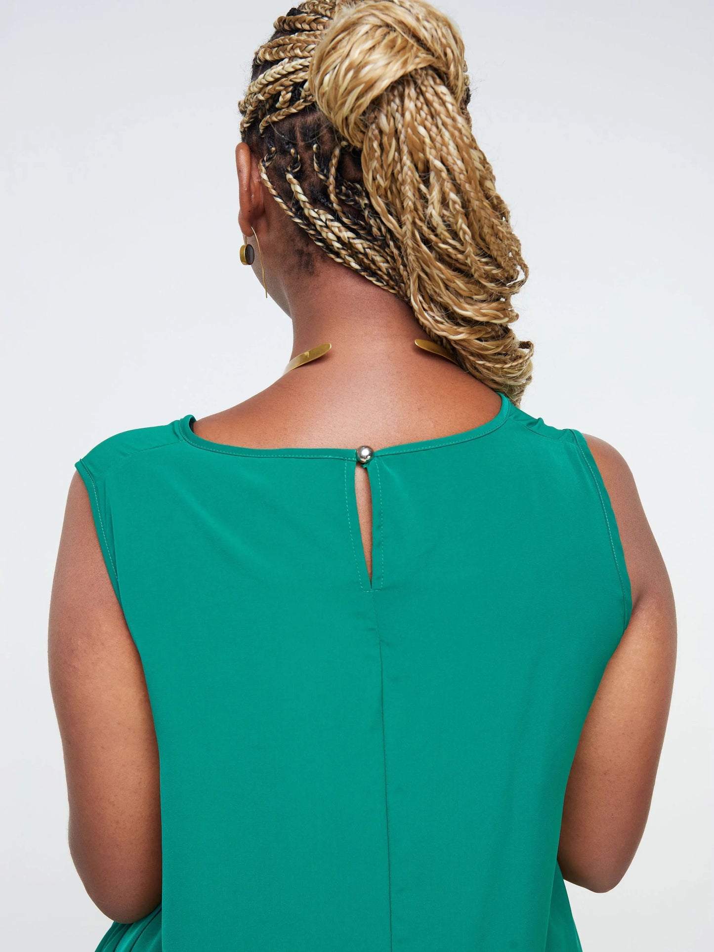 Vivo Nana Sleeveless Asymmetrical Top - Green