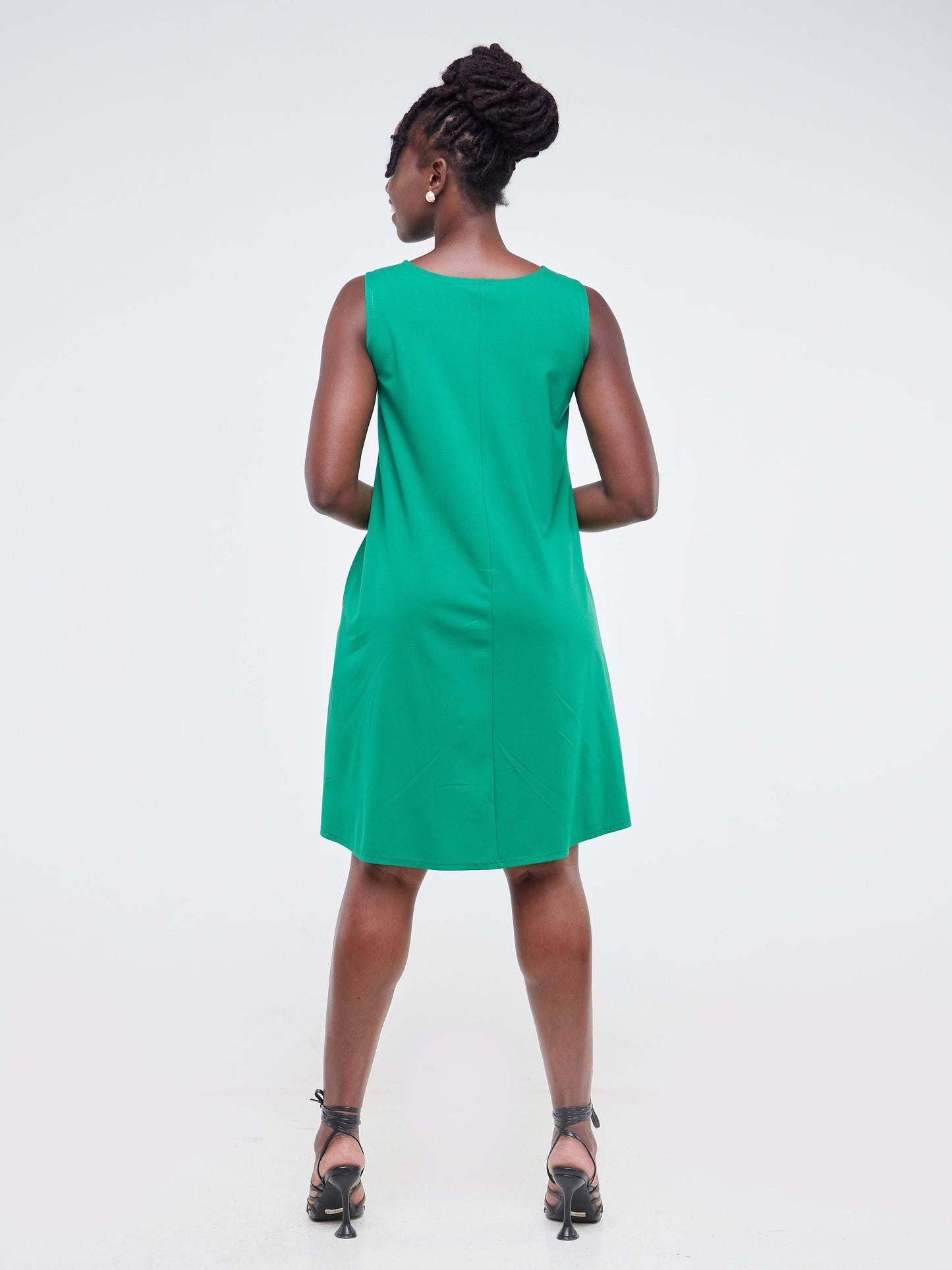 Vivo Basic Sleeveless Kena Tent Dress - Green